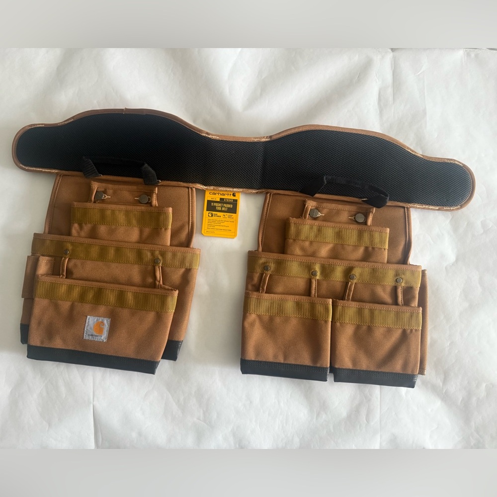 Carhartt Brown Work Tool Belt Pouch Set